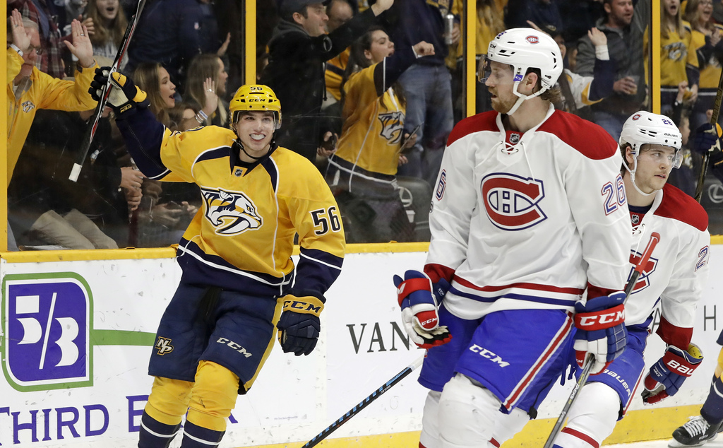 Kevin Fiala a marqué son sixième but pour les Predators.