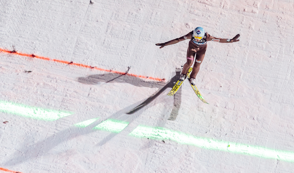 Kamil Stoch, en passe de se faire une place dans l'histoire du saut à ski. 