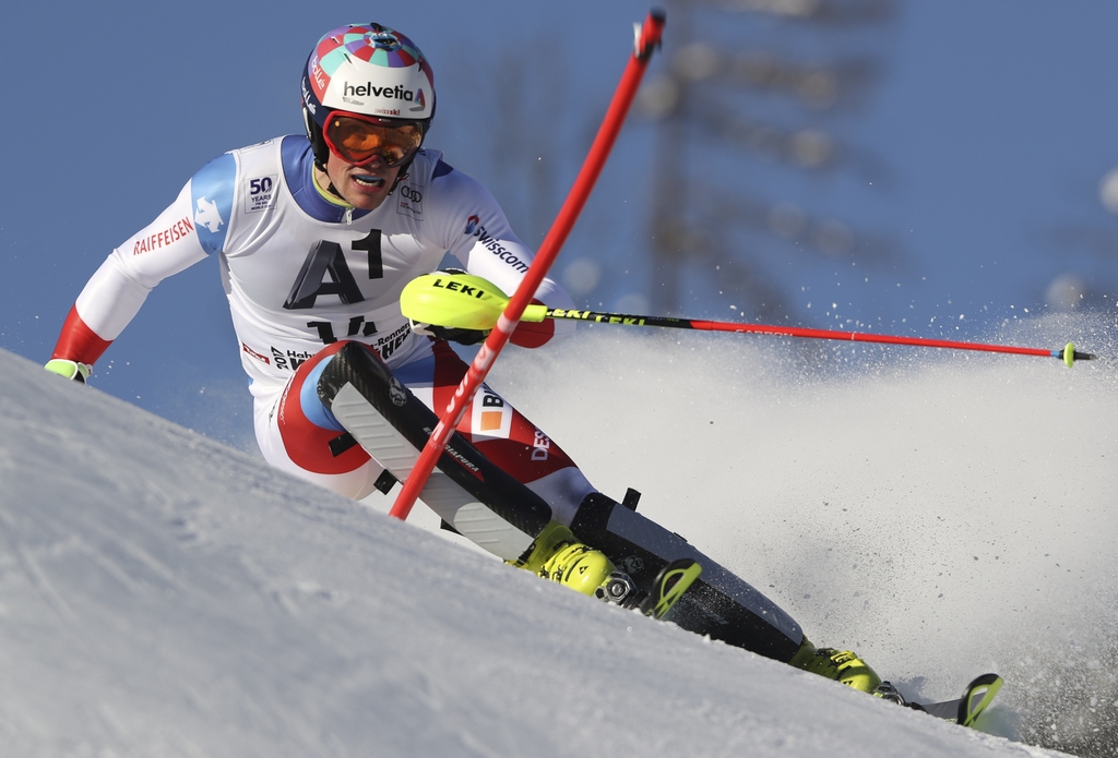 Daniel Yule continue de tutoyer les sommets du slalom mondial.