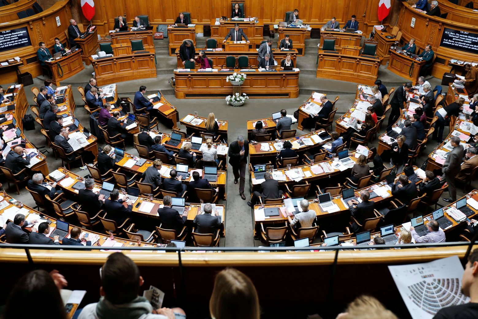 Lors des dernières élections fédérales de 2015, le Parlement fédéral (ici le Conseil national) avait basculé à droite.