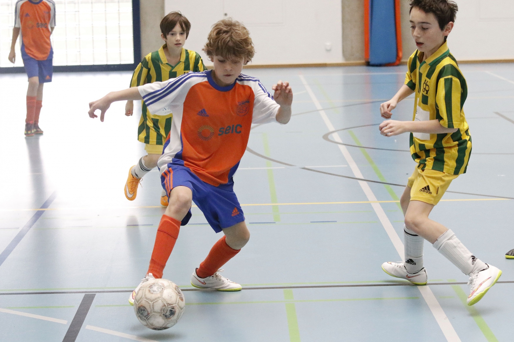 Gland, Grand-champs, Dimanche 14 février 2016, Football, 24e tournoi indoor du FC Gland, Juniors E, FC Gland vs Genolier-Begnins, Photos Céline Reuille