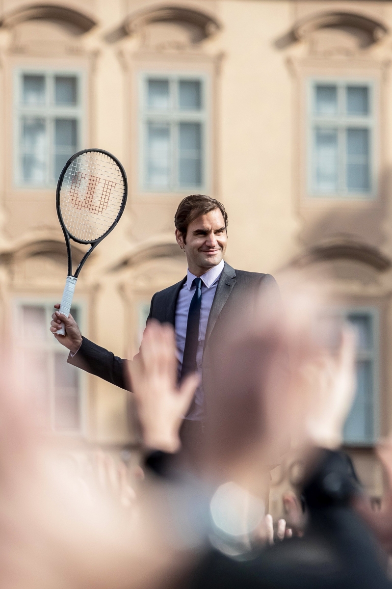 epa05805176 Swiss tennis player Roger Federer attends the presentation of the Laver Cup tennis tournament at the Old Town Square in Prague, Czech Republic, 20 February 2017. The first Laver Cup will be held in Prague, Czech Republic, from 22 to 24 September 2017. It is a three-day tournament pitting a team of the six best tennis players from Europe against six opponents from the rest of the world. The tournament has been named in honor of Australian tennis legend Rod Laver.  EPA/MARTIN DIVISEK
