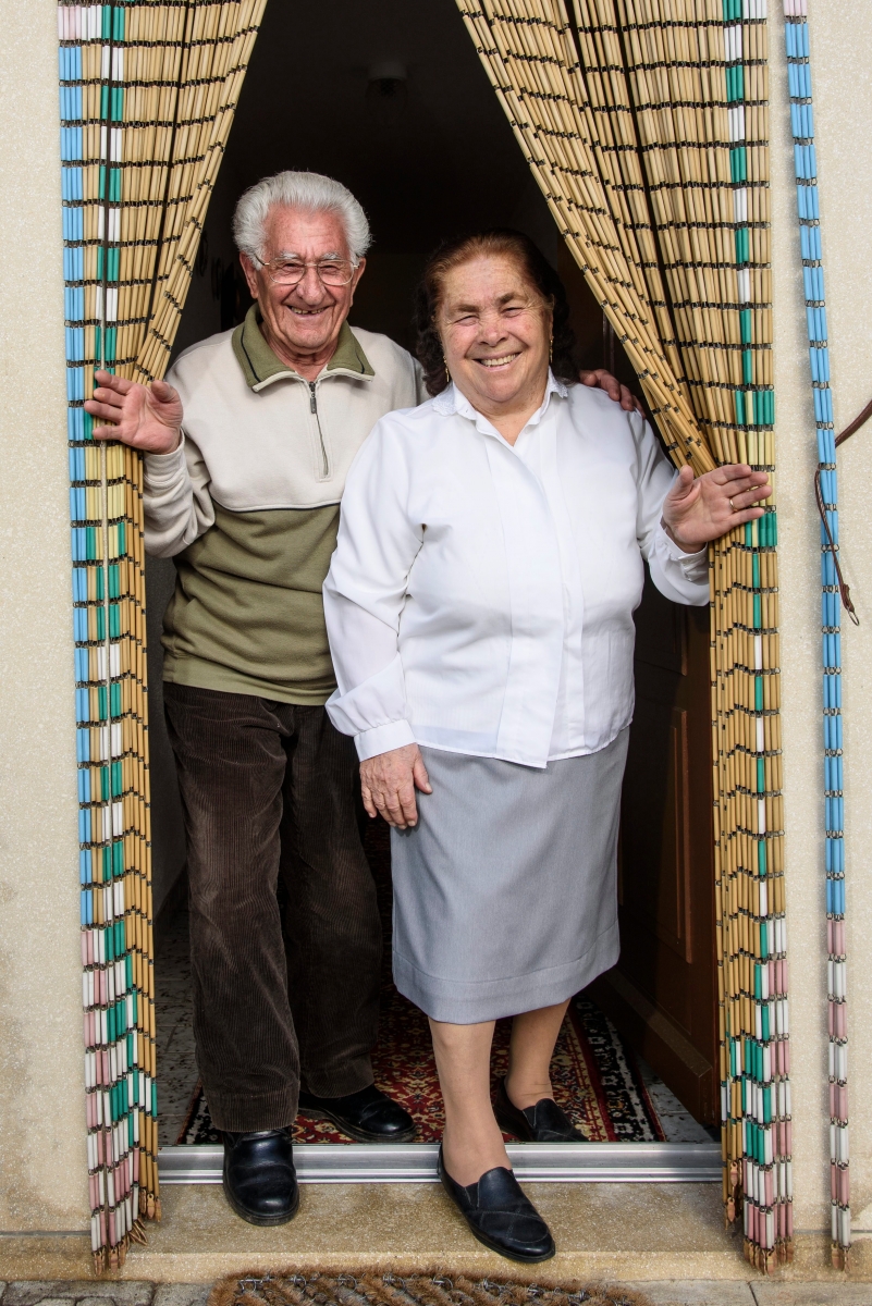 Gland, mercredi 22 février 2017, portrait d'Antonio Diovisalvi et Elisabetta Caputti qui fêtent 60 ans de mariage, photos Cédric Sandoz