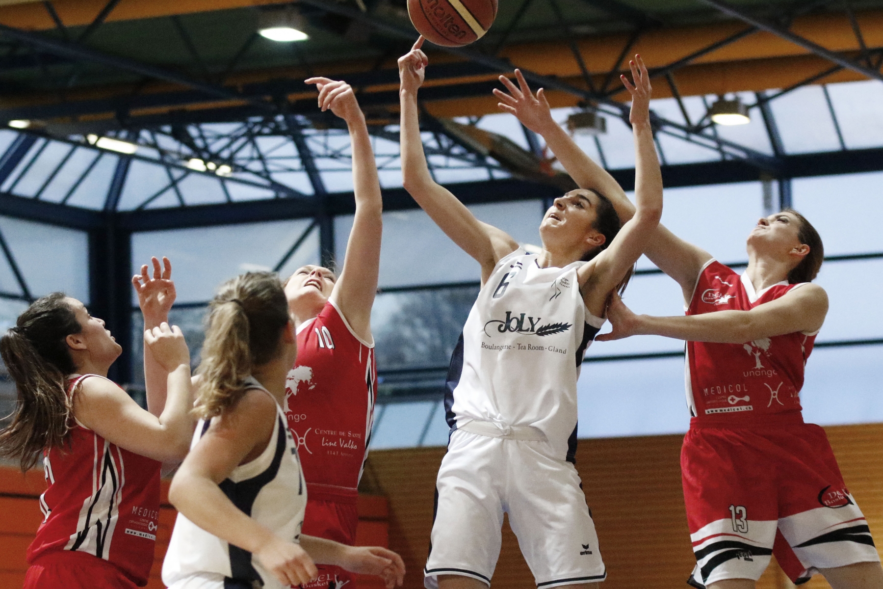 Nyon, Rocher, Samedi 4 mars 2017, Basketball, LNB, Nyon Basket féminin vs DEL , Numéro 6 de Nyon Sinner Caroline,  Photos Céline Reuille