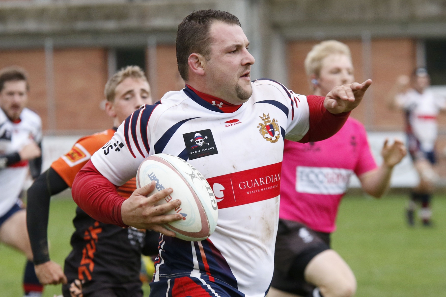 Nyon, Colovray, Dimanche 18 septembre 2016, Rugby, LNA, Nyon vs Avusy, Numéro 8 de Nyon Lin Cyril Emile, Photos Céline Reuille