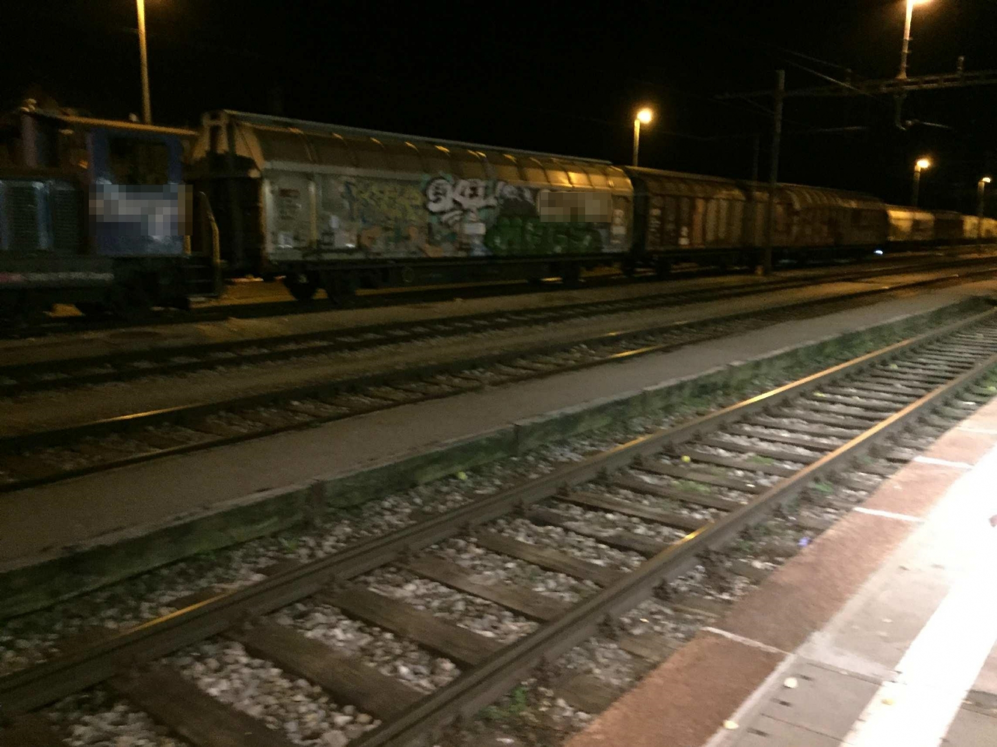 Le jeune homme aurait grimpé sur un train marchandises.