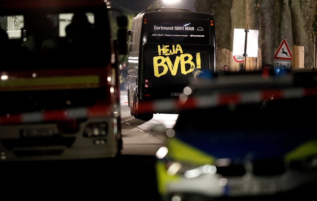 Les explosions ont touché le bus de l'équipe de Dortmund.