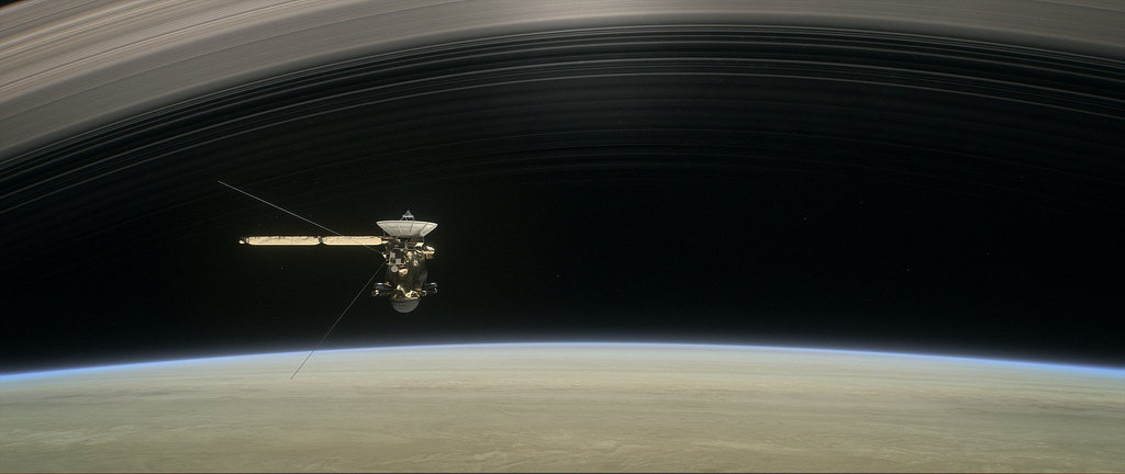 Lancée en 1997, Cassini est arrivée en 2004 en orbite autour de Saturne.