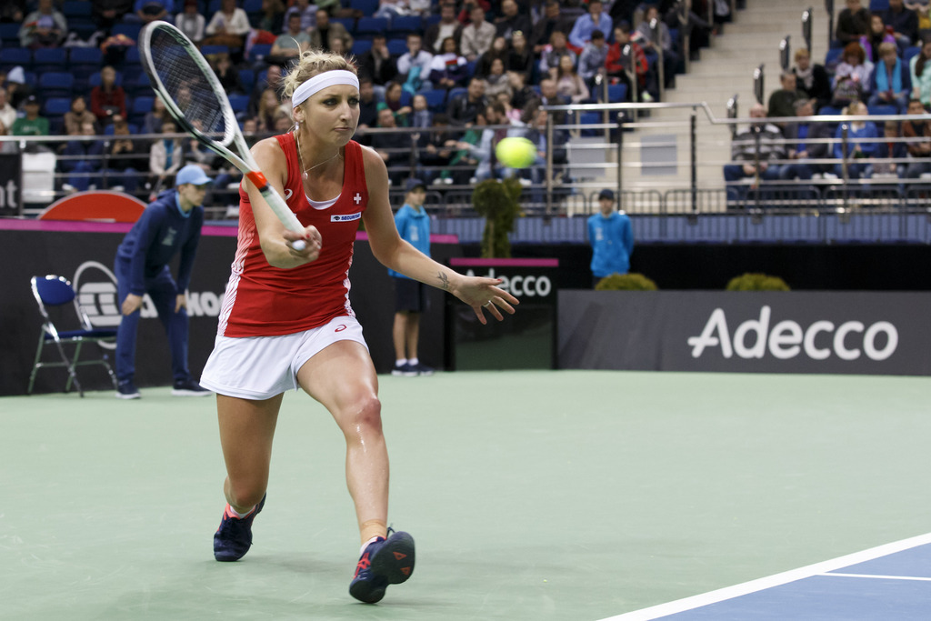 Timea Bacsinszky a été totalement dépassée par la vivacité d'Aliaksandra Sasnovich.