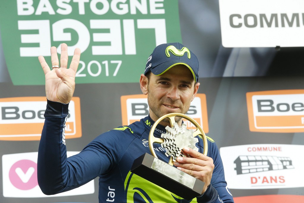 Alejandro Valverde s'offre son troisième doublé Flèche Wallonne-Liège-Bastogne-Liège.