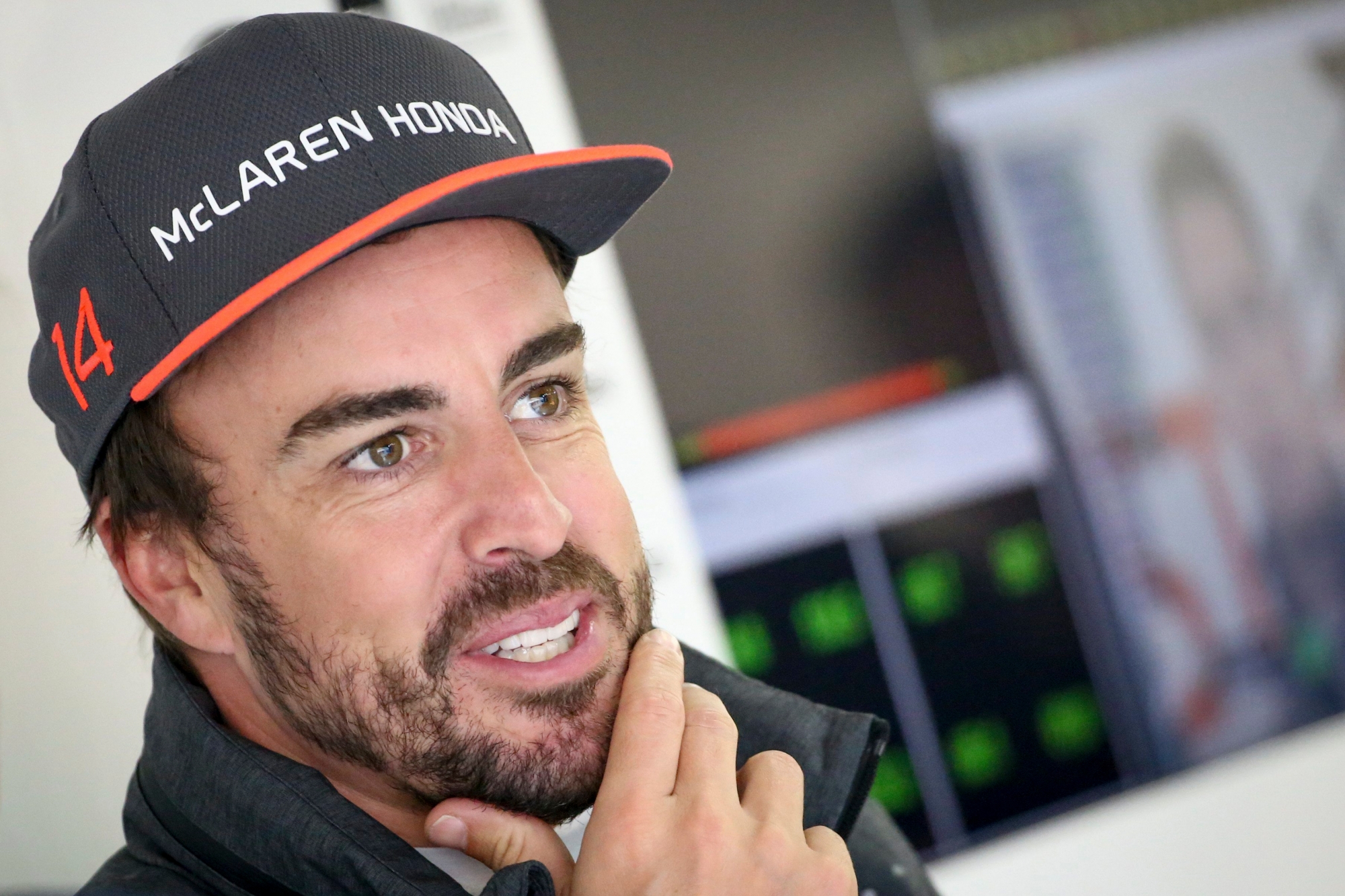 epa05894052 Spanish Formula One driver Fernando Alonso of McLaren-Honda inside the team garage during the first practice session ahead of the Chinese Formula One Grand Prix at the Shanghai International circuit in Shanghai, China, 07 April 2017. The 2017 Chinese Formula One Grand Prix will take place on 09 April.  EPA/DIEGO AZUBEL CHINA FORMULA ONE GRAND PRIX