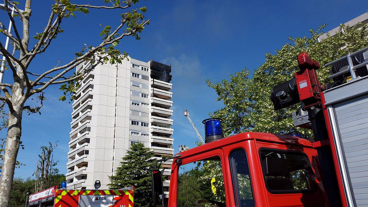 L'incendie a eu lieu dans une des tours de la Cité-Ouest à Gland.