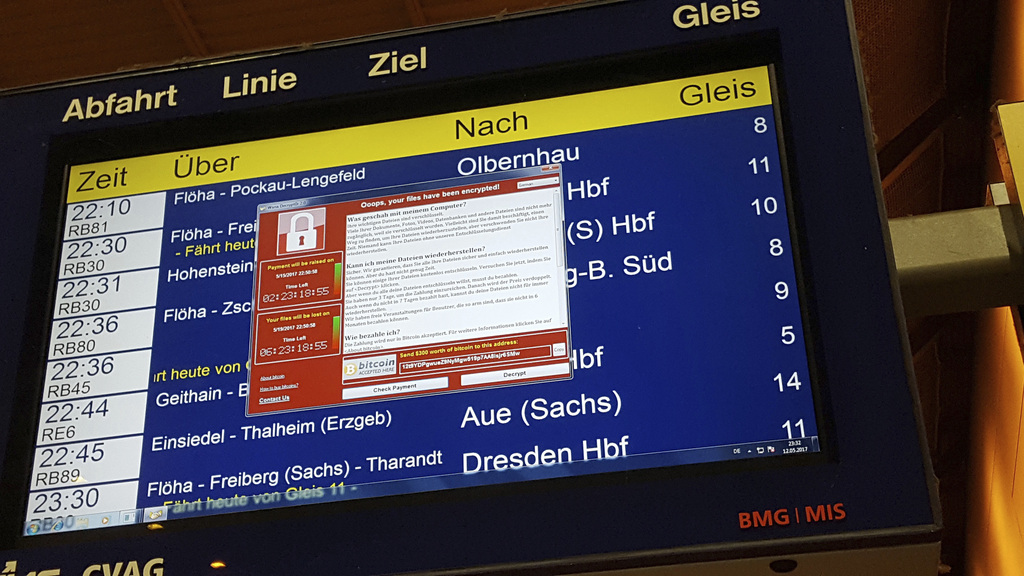 La cyberattaque a notamment frappé les chemins de fer allemands. 