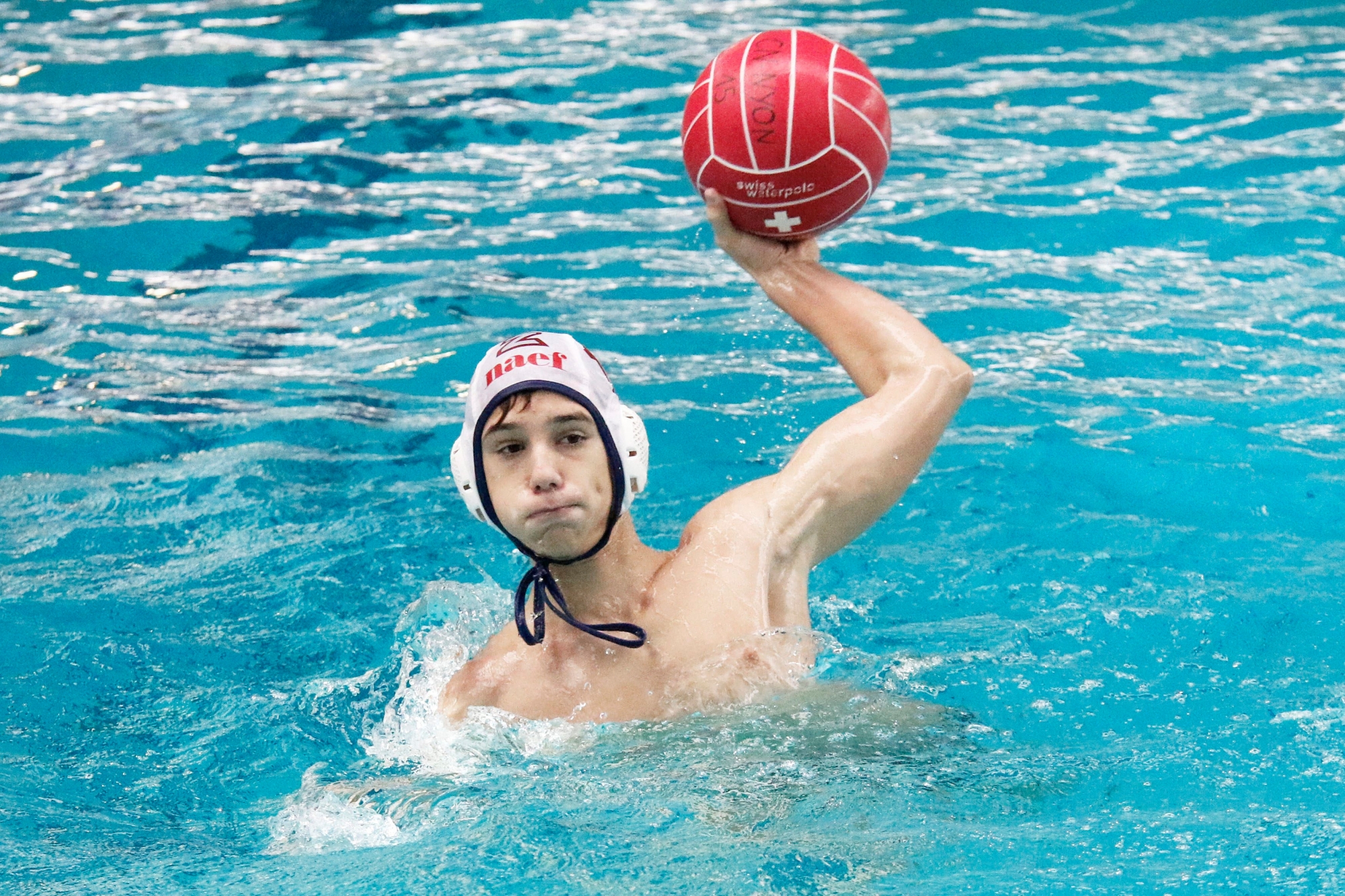 Nyon, Piscine du Rocher, Samedi 5 novembre 2016, water-polo, Coupe de Suisse, Nyon vs Bâle, Numéro 11 de Nyon Tsopanelis Aris, Photos Céline Reuille Water-polo