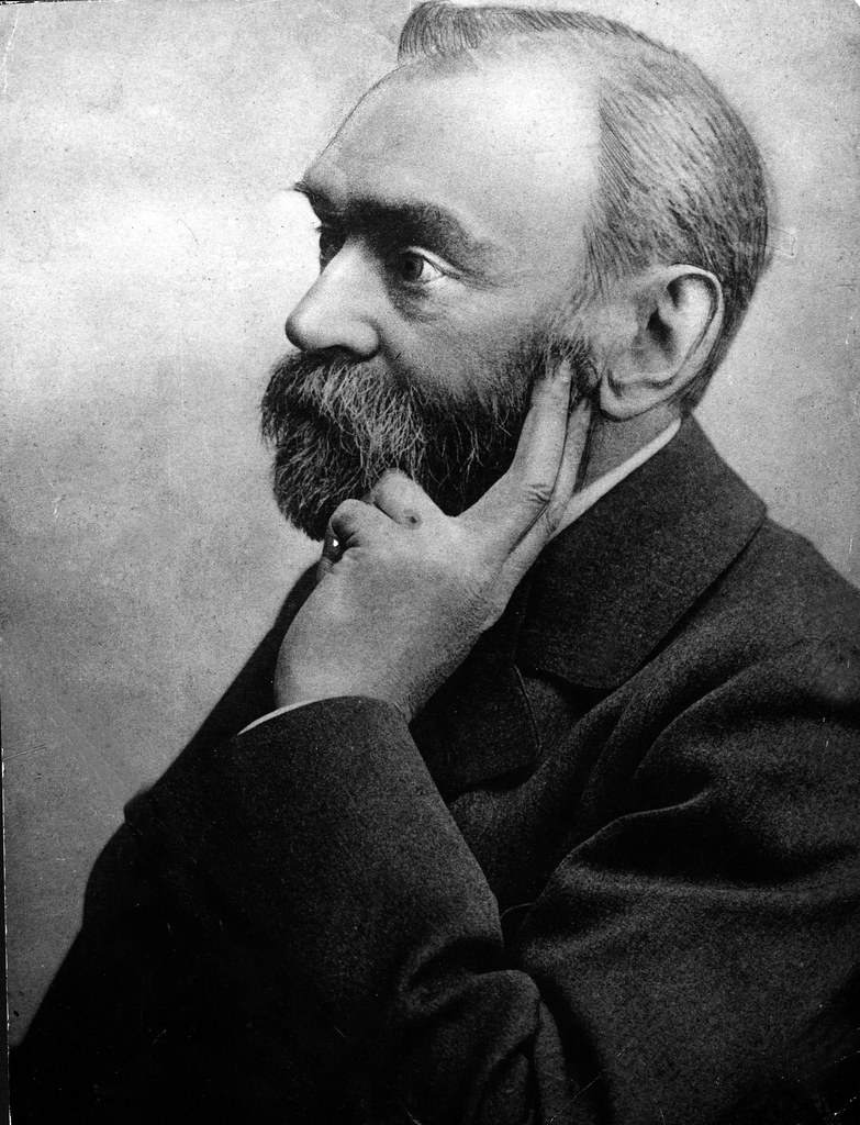 Swedish chemist and industrialist Alfred Nobel (1833-1896) is shown on this undated portrait.  (KEYSTONE/PRESSENS BILD/AP Photo/Str) ===  SWEDEN OUT