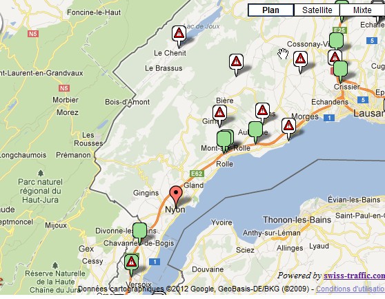 Un accident qui s'est produit sur l'autoroute A1 à la sortie de Rolle ce jeudi matin provoque des bouchons dans le sens Lausanne-Genève.