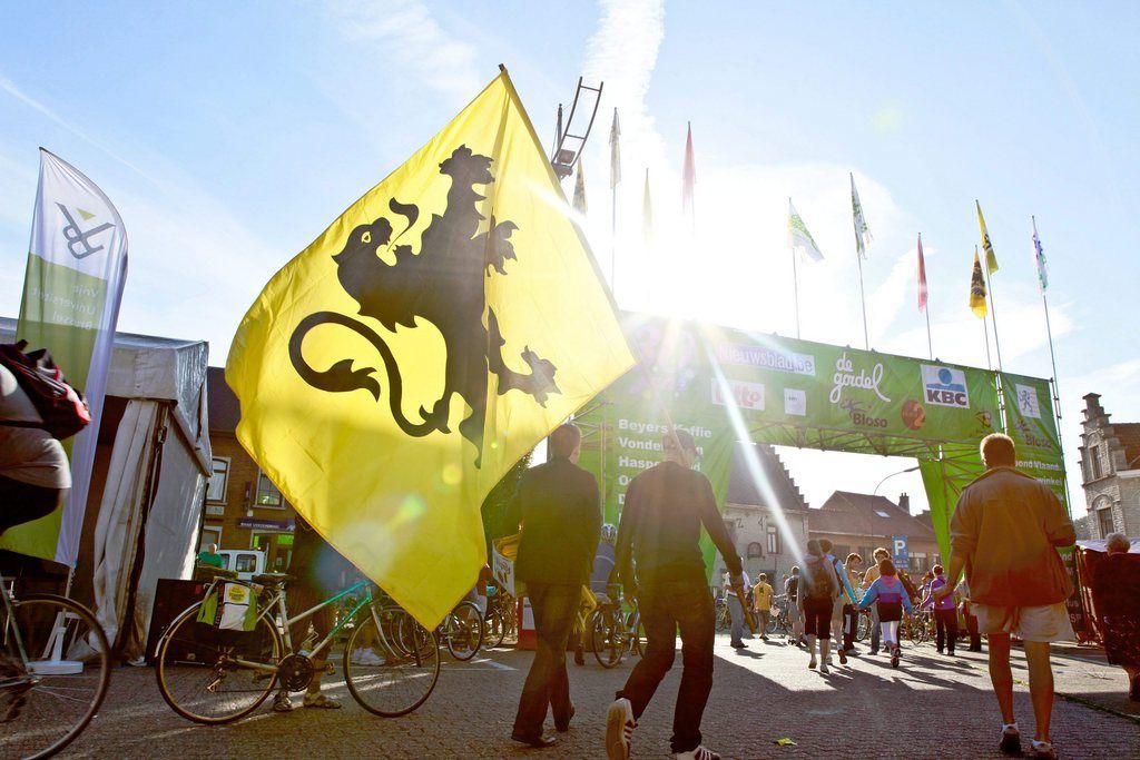 Le drapeau flamand, l'un des symboles du "Gordel". 