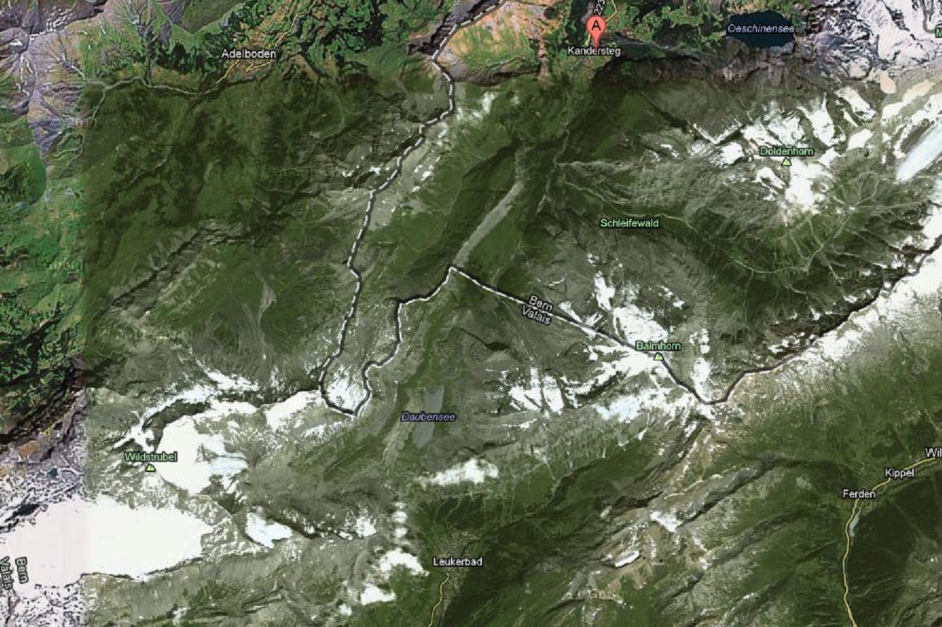 Un randonneur s'est tué alors qu'il ralliait Kandersteg à Loèches-les-Bains.