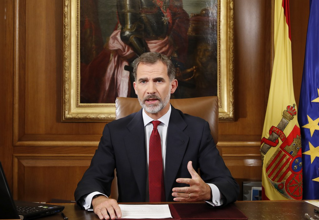 Le roi Felipe VI a critiqué l'attitude des dirigeants catalans.