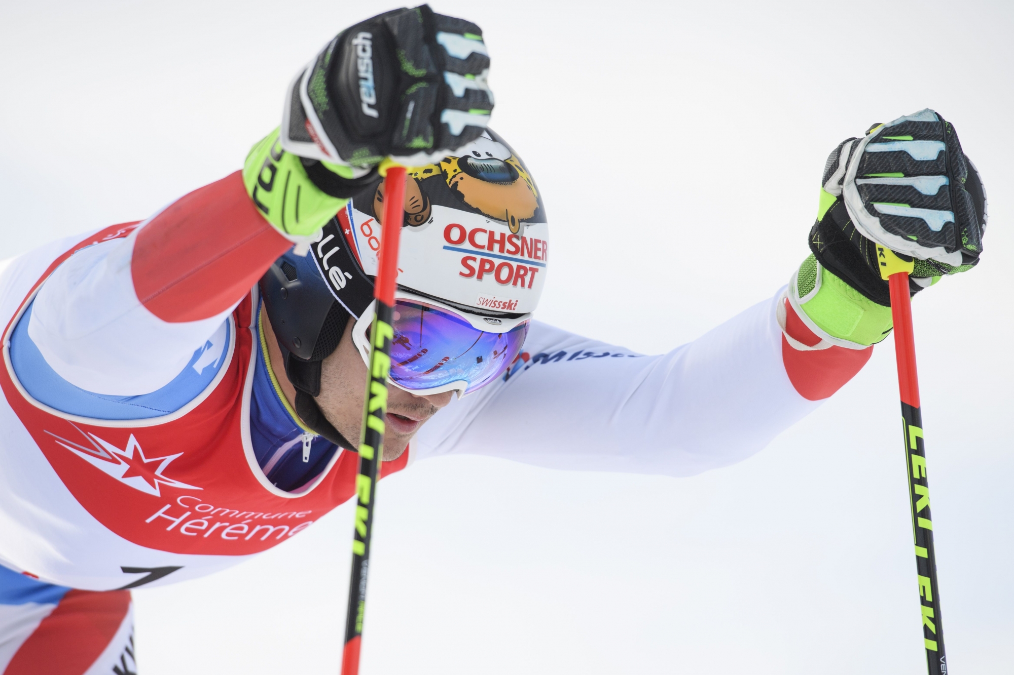 Der Schweizer Skirennfahrer Loic Meillard, aufgenommen im Training, am Mittwoch, 25. Oktober 2017, auf der Diavolezza, Pontresina. Die Schweizer Skifahrer treten kommendes Wochenende zum ersten Weltcup der Saison in Soelden, Oesterreich, an. (KEYSTONE/Gian Ehrenzeller)