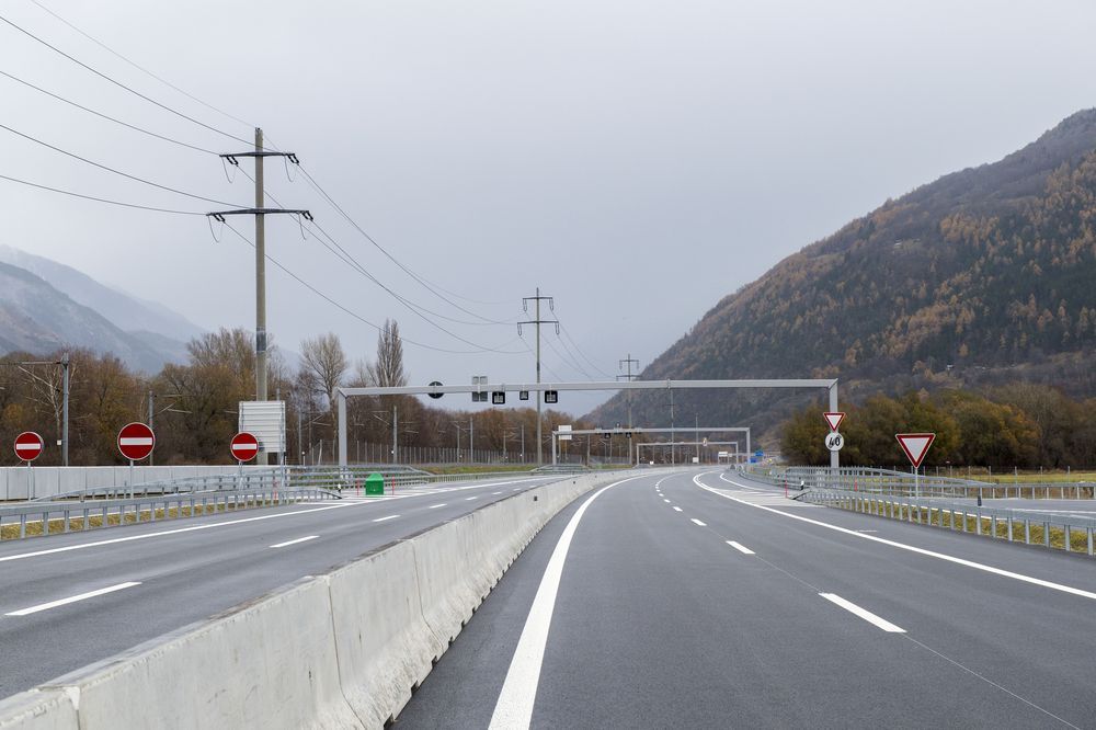 L'accident a eu lieu sur l'A9, à la jonction de Sierre.