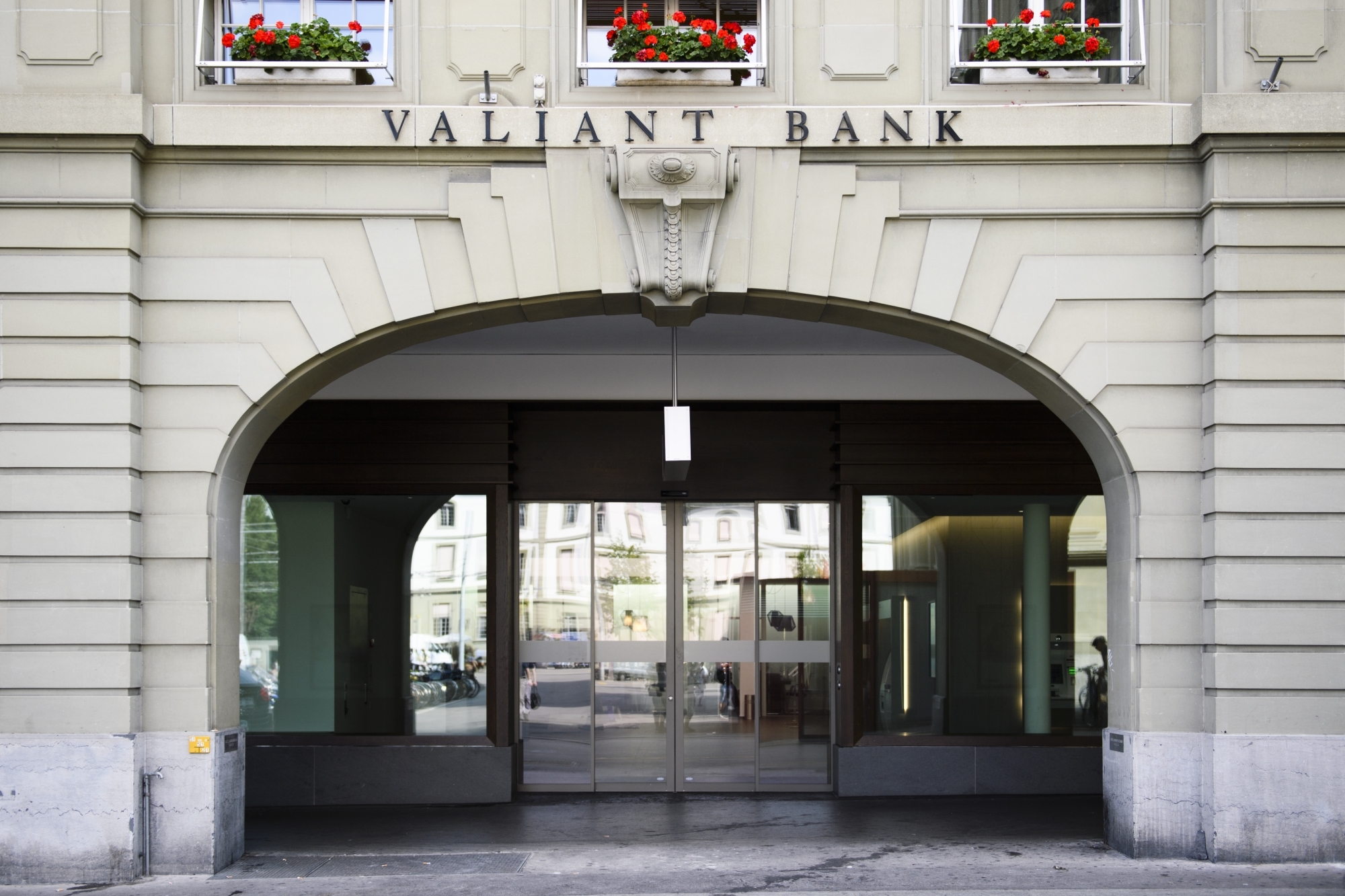 Le logo de la banque Valiant à Berne. Elle va s'installer à Morges.