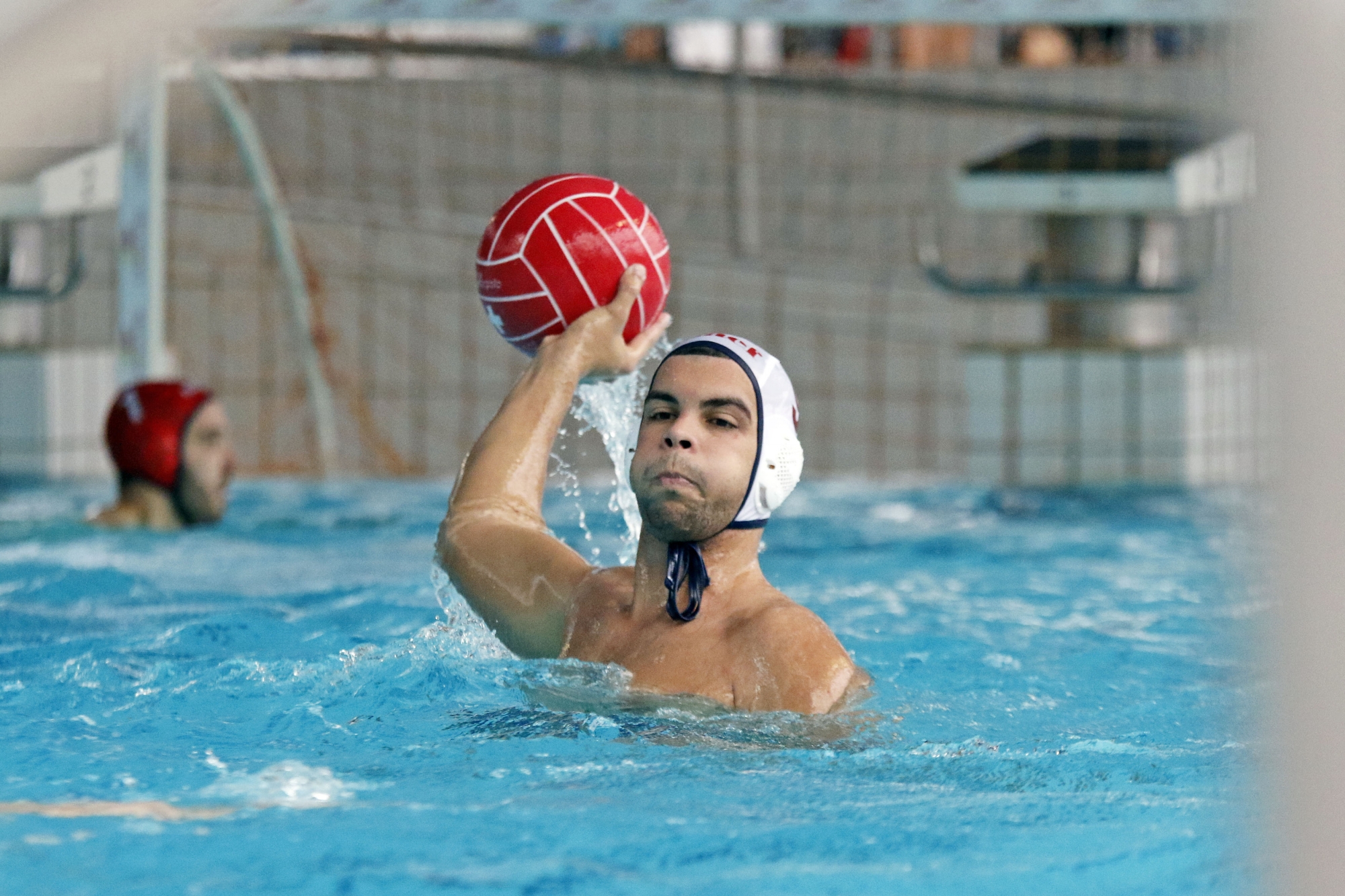 Nyon, Samedi 18 Novembre 2017.
#9 Damien Nordet
Waterpolo, Coupe Suisse, CN Nyon VS Schaffouse.
Piscine du Rocher.
Photo: Samuel Fromhold