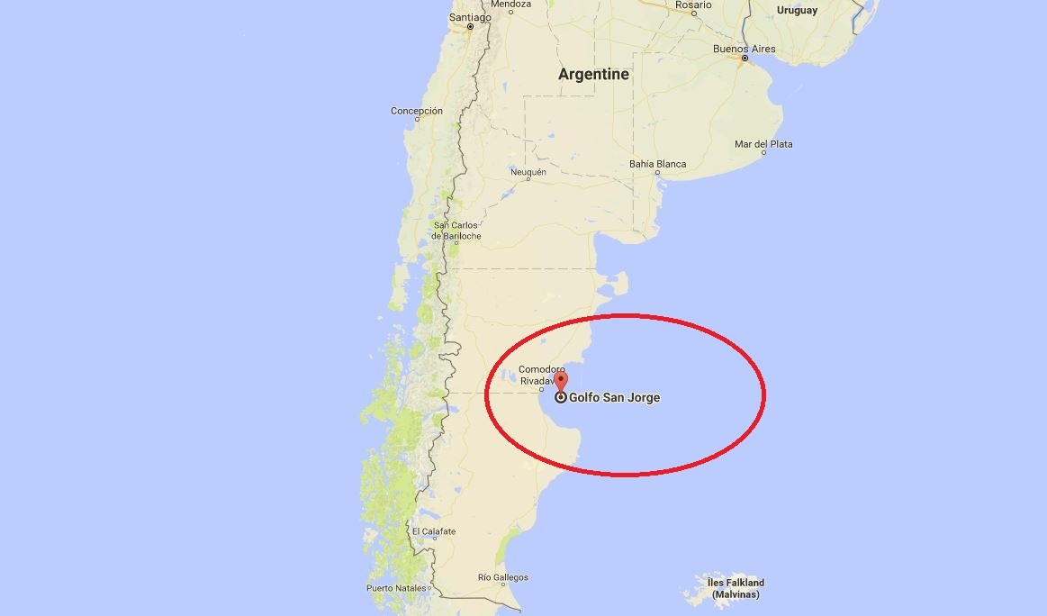 Les recherches se concentrent dans le golfe San Jorge, au sud-est de l'Argentine.