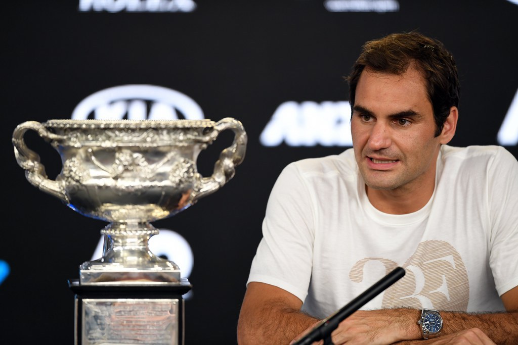 Les larmes de cérémonie de remise des prix séchées depuis longtemps, Roger Federer avait retrouvé toute sa lucidité devant la presse.
