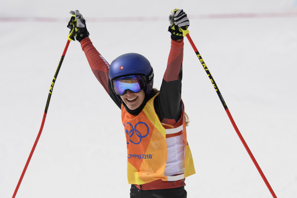 Dès qu'elle a franchi la ligne à la troisième place derrière les Canadiennes Kelsey Serwa et Brittany Phelan, la skieuse de Villars était aussi heureuse que si elle avait obtenu l'or.