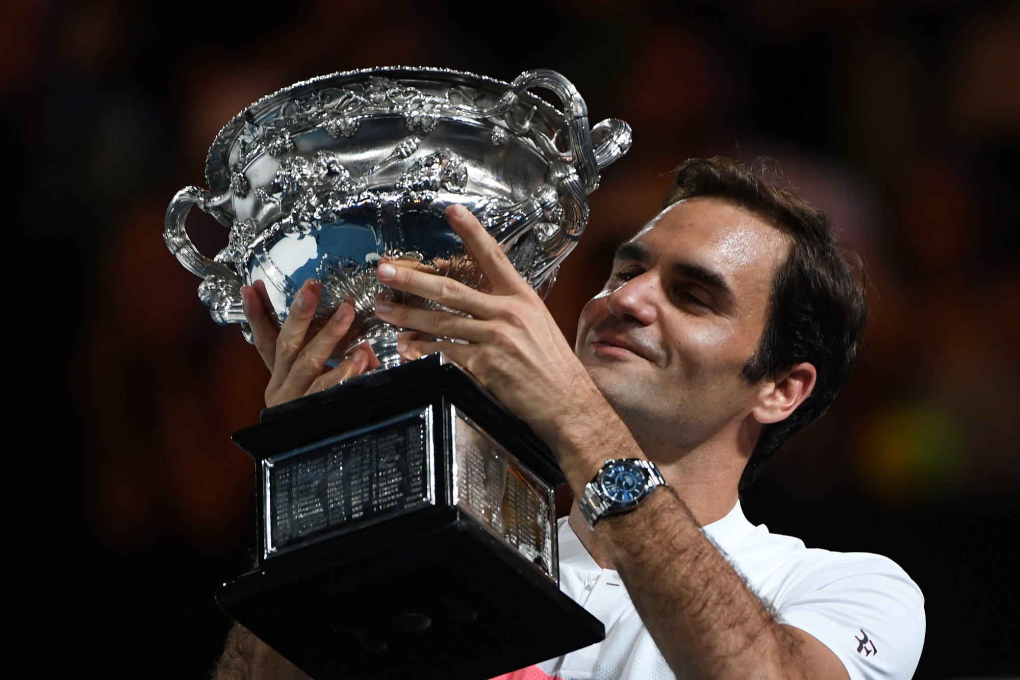 Roger Federer, heureux comme au premier jour.