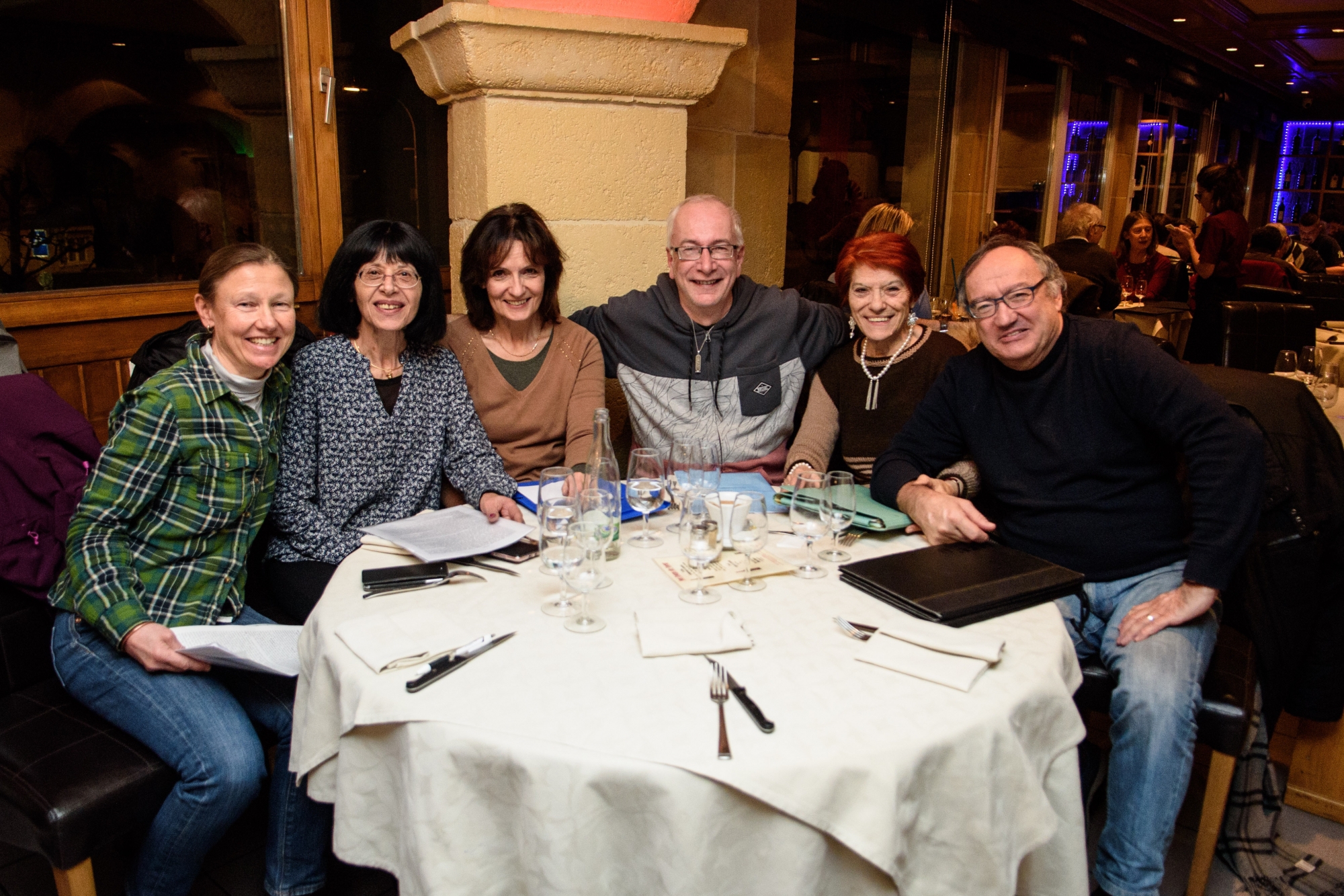 De gauche à droite: Isabelle Daulte, Emilie Salamin-Amar, Béatrice Dufey Corbaz, Bruno Mercier, Filomena Campoli et Jean-Charles Rossi.