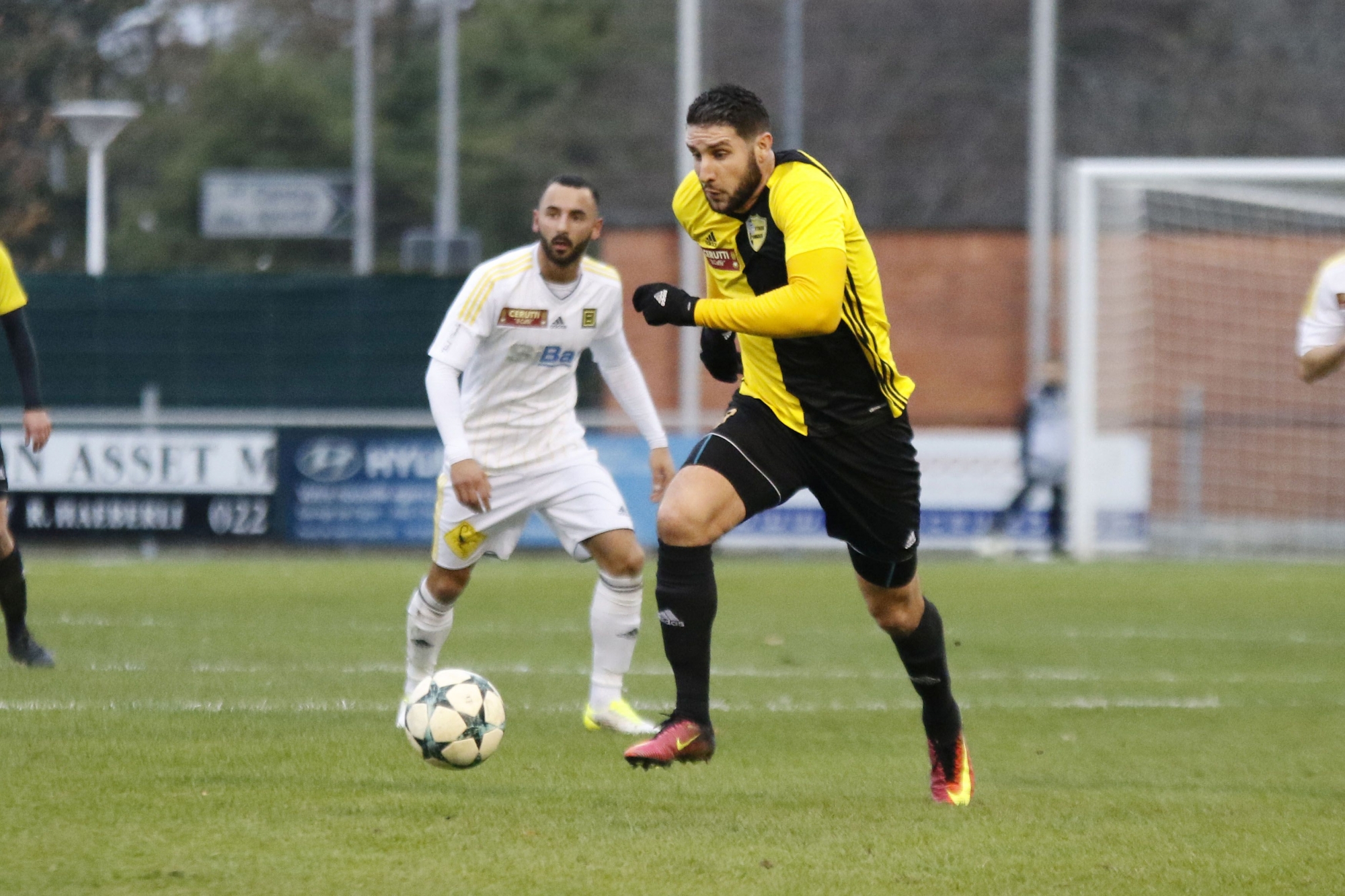 Nyon, Samedi 18 Novembre 2017.
#9 Karim Chentouf
Football, Promotion League, FC Stade Nyonnay VS BSC Old Boy.
Stade Colovray
Photo: Samuel Fromhold