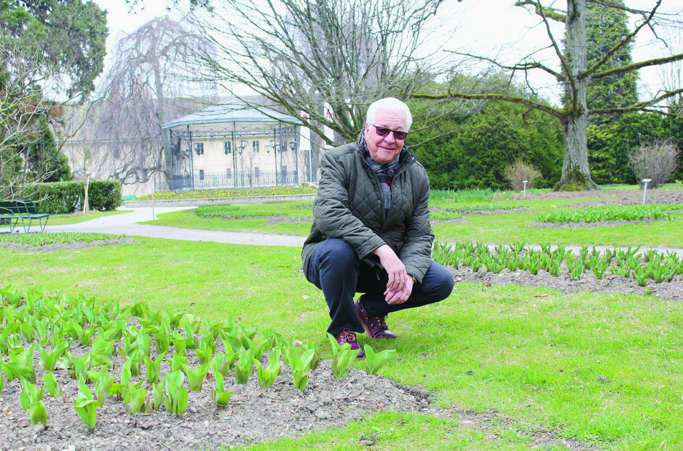 Jacques Bezençon, président de l’Association Morges Fleur du Léman, au «parc des tulipes». 
