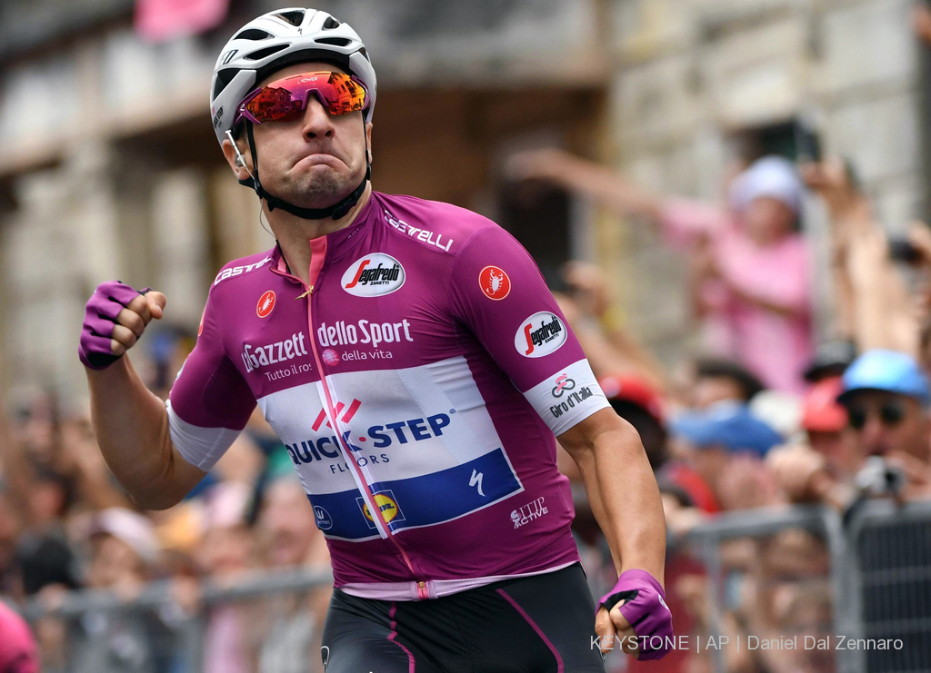 Déjà quatre victoires d'étapes pour l'Italien Elia Viviani sur ce Giro 2018.