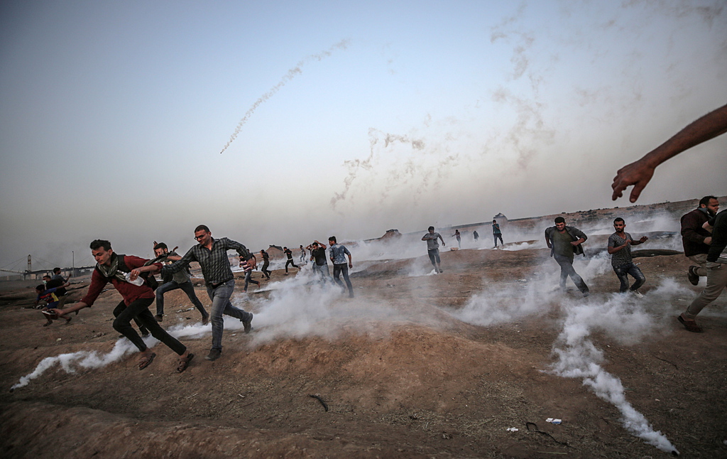 Les Gazaouis manifestent depuis le 30 mars le long de la frontière pour réclamer le droit des Palestiniens de retourner sur les terres dont ils ont été chassés à la création d'Israël en 1948.