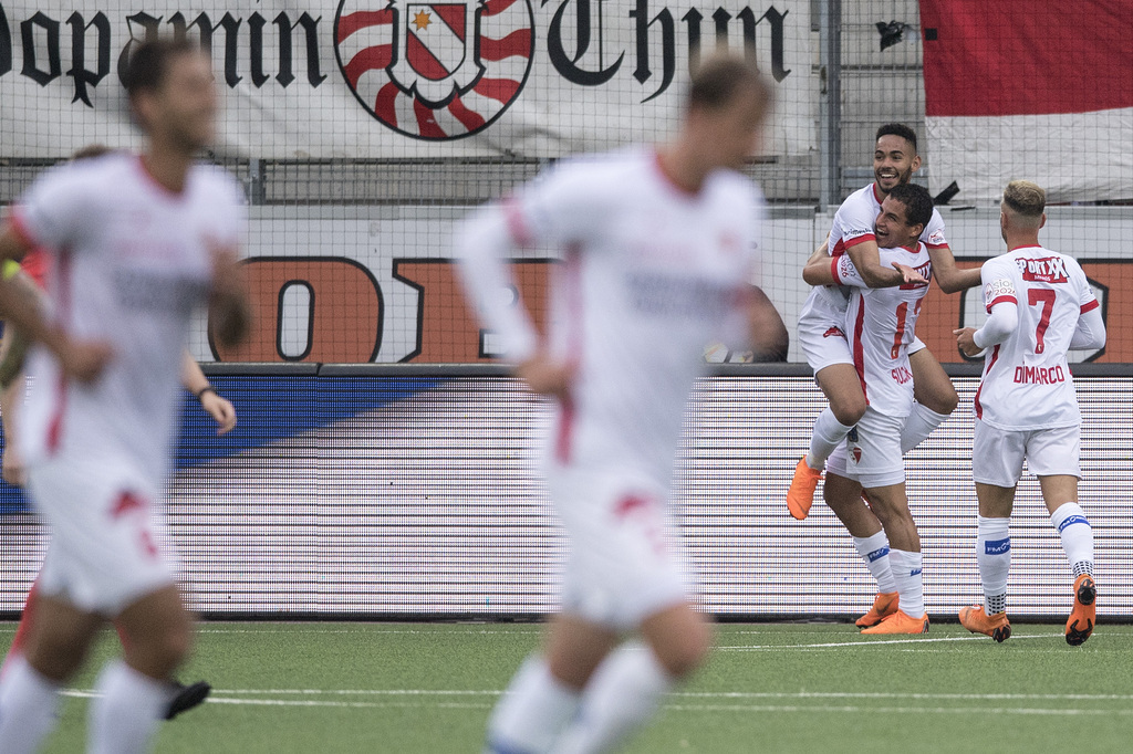 Le FC Sion a marqué trois buts pour porter son total à dix réussites et permettre à sa formation de terminer la saison de Super League sur une bonne note à Thoune.