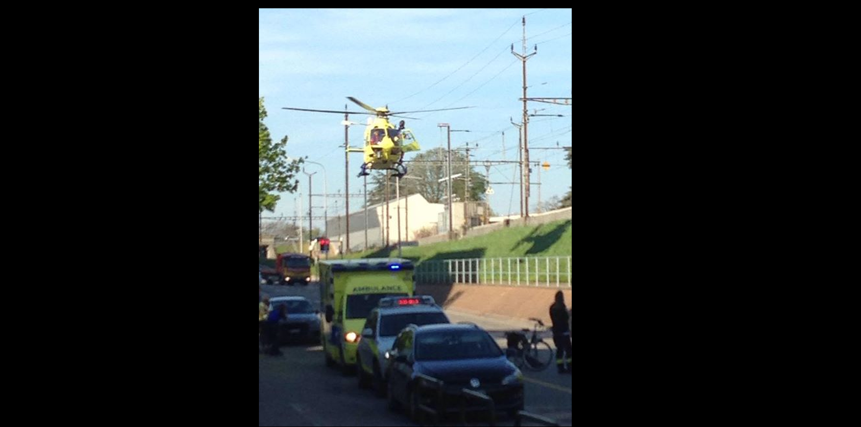 Un accident s'est produit à l'avenue Reverdil, demandant l'intervention de l'hélicoptère.