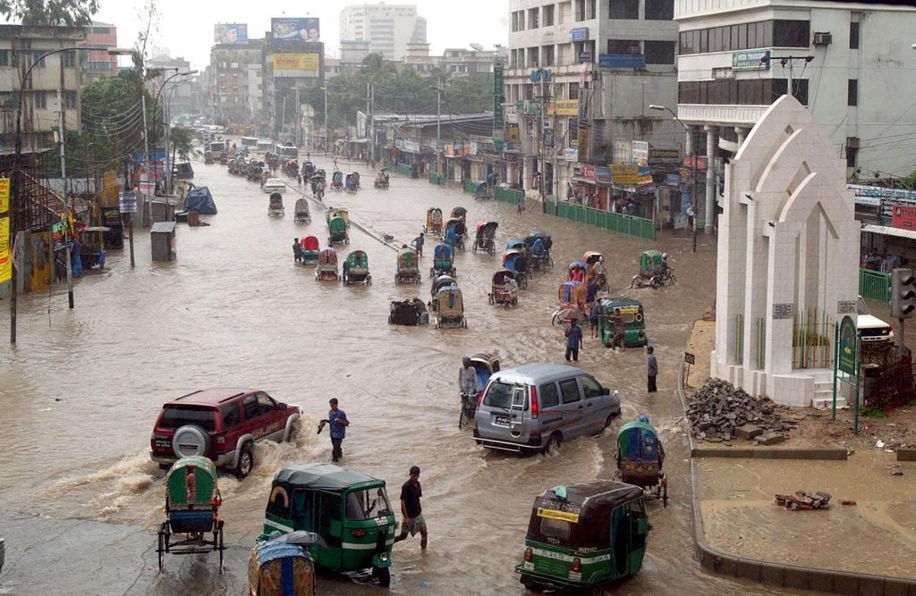 Situé moins d'un mètre au dessus du niveau de la mer le Bangladesh, qui est déjà régulièrement inondé, est voué à disparaître. 