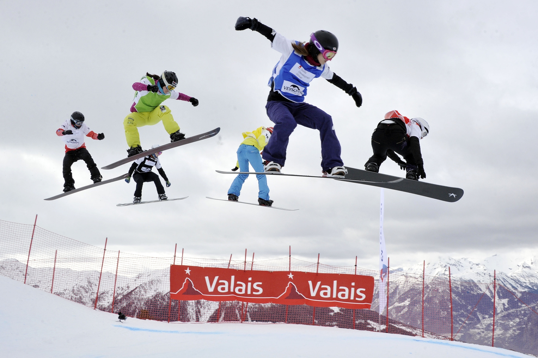 Veysonnaz a déjà accueilli les meilleurs spécialistes mondiaux de boardercross en janvier dernier.