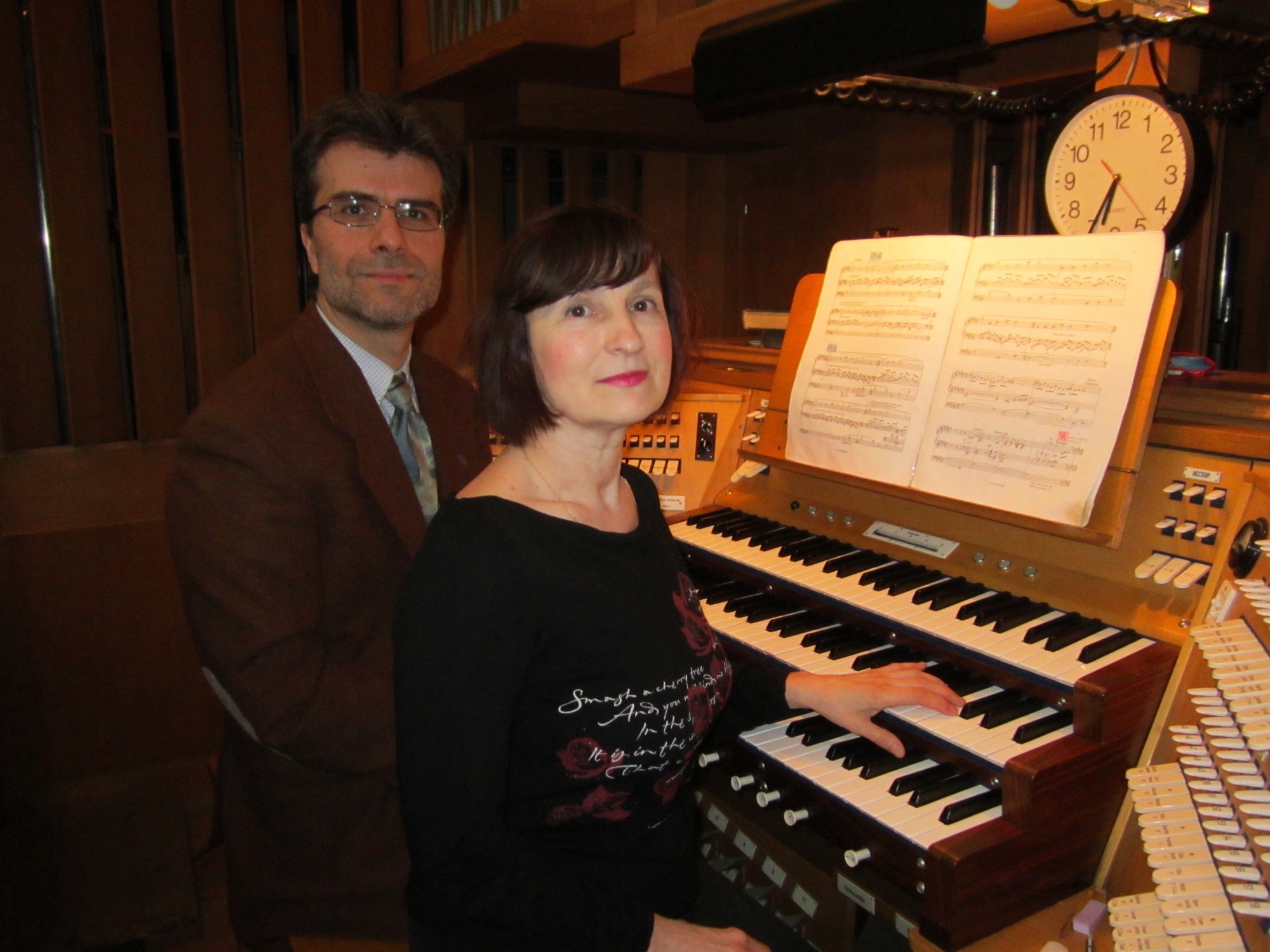 Olga Grigorieva et Andrea Boniforti, organistes.