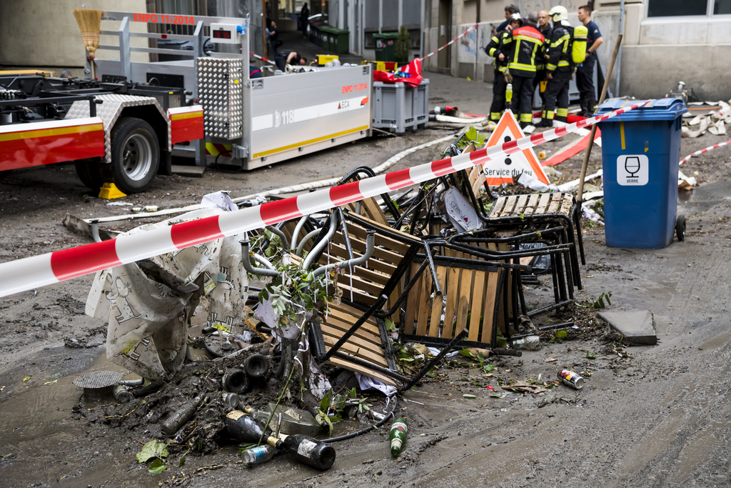 Les fortes pluies tombées en début de semaine ont particulièrement touché le sud et le centre de la ville de Lausanne.