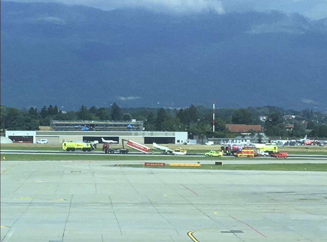 L'incident à l'aéroport de Genève.
