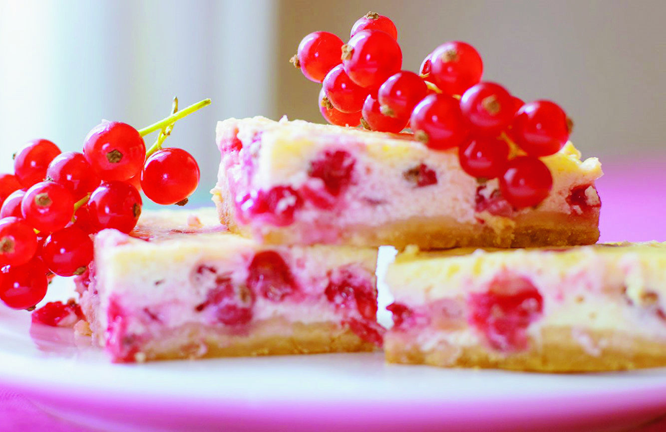 Cheesecake aux groseilles pour profiter du soleil