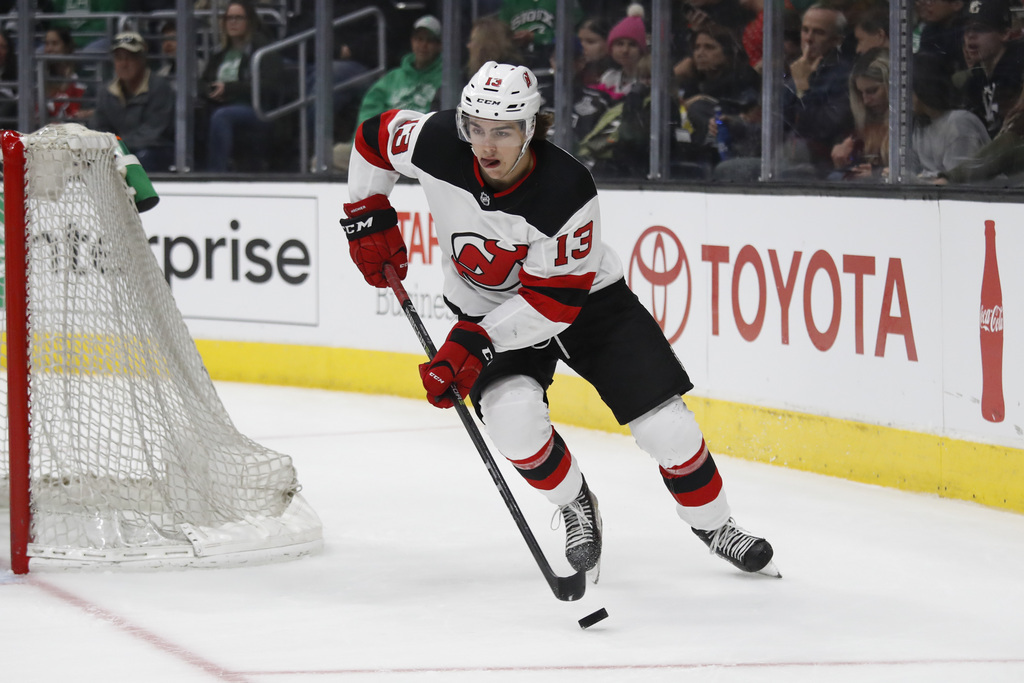  Le Valaisan Nico Hischier a terminé la partie contre les Rangers avec un bilan de +3.