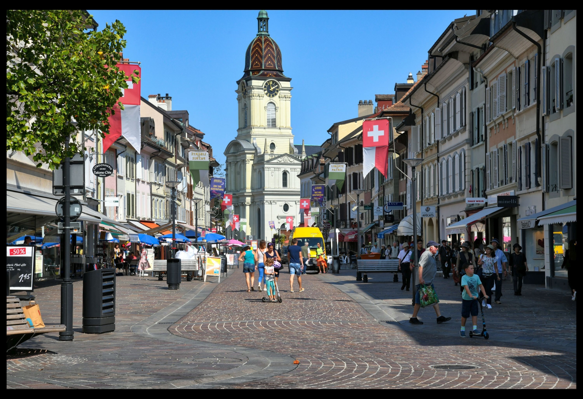 La Grand-Rue de Morges. L'interdire à la circulation n'a pas été simple. 