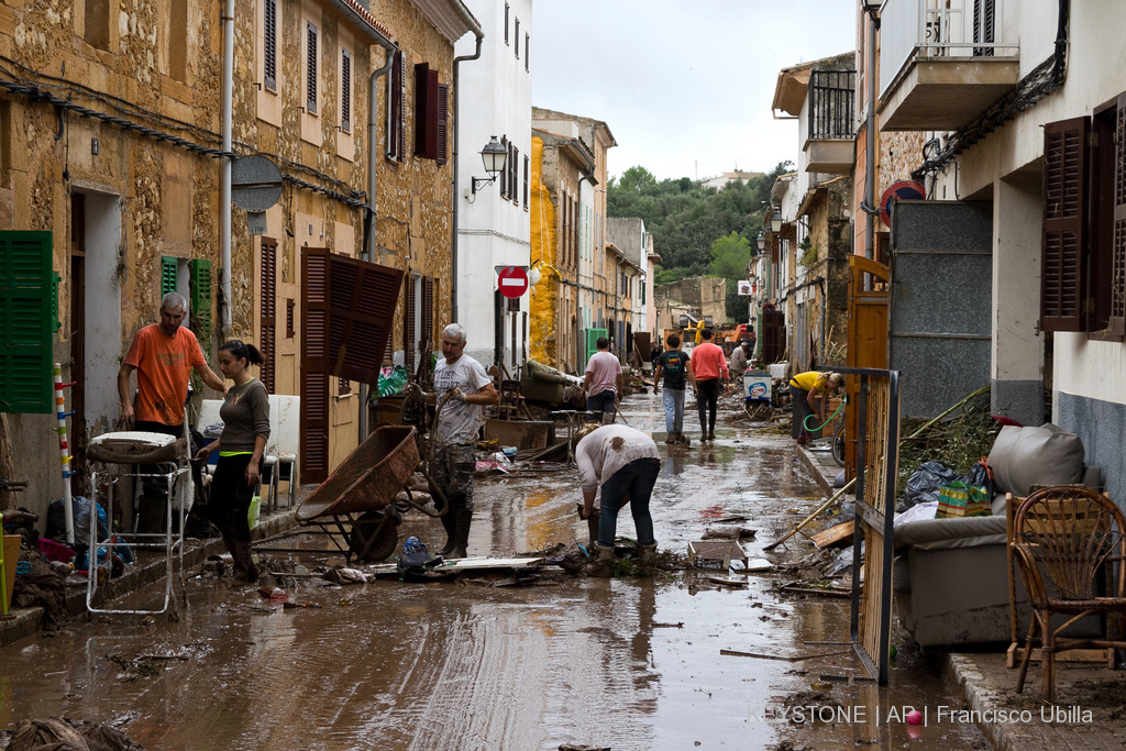 La ville de Sant Llorenc, à 60 km à l'est de Palma, a été ravagée.