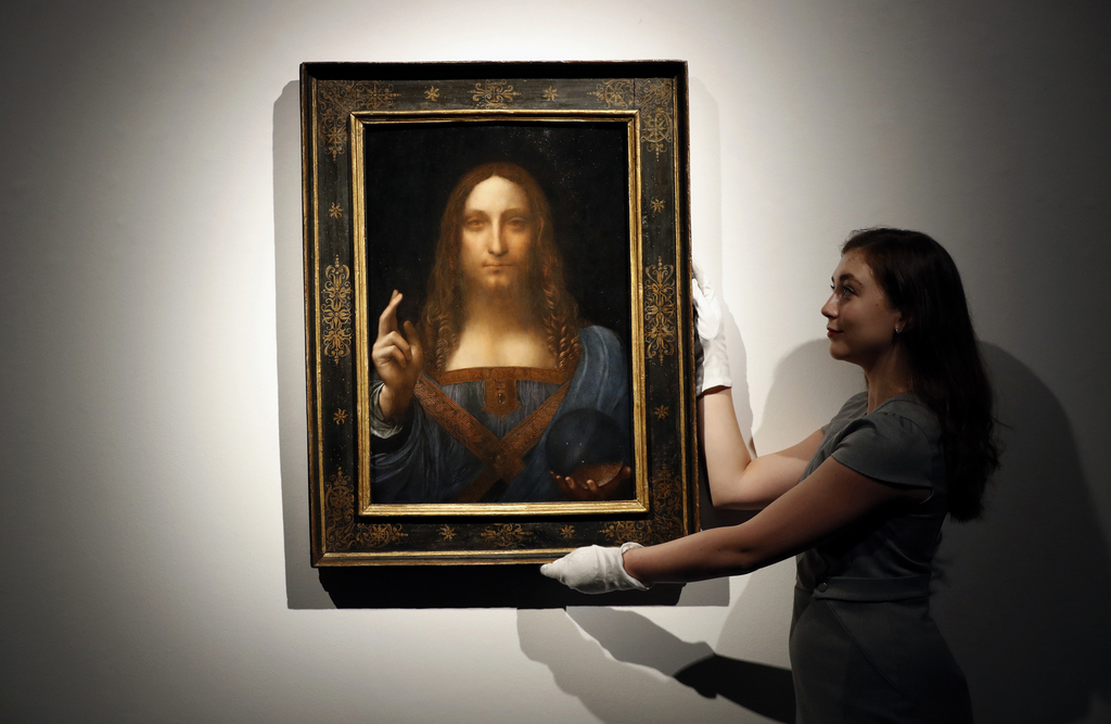 L'étude souligne que les yeux des personnages visibles dans certaines oeuvres présentent "un angle de strabisme divergent", notamment dans le tableau "Salvator Mundi" (photo).