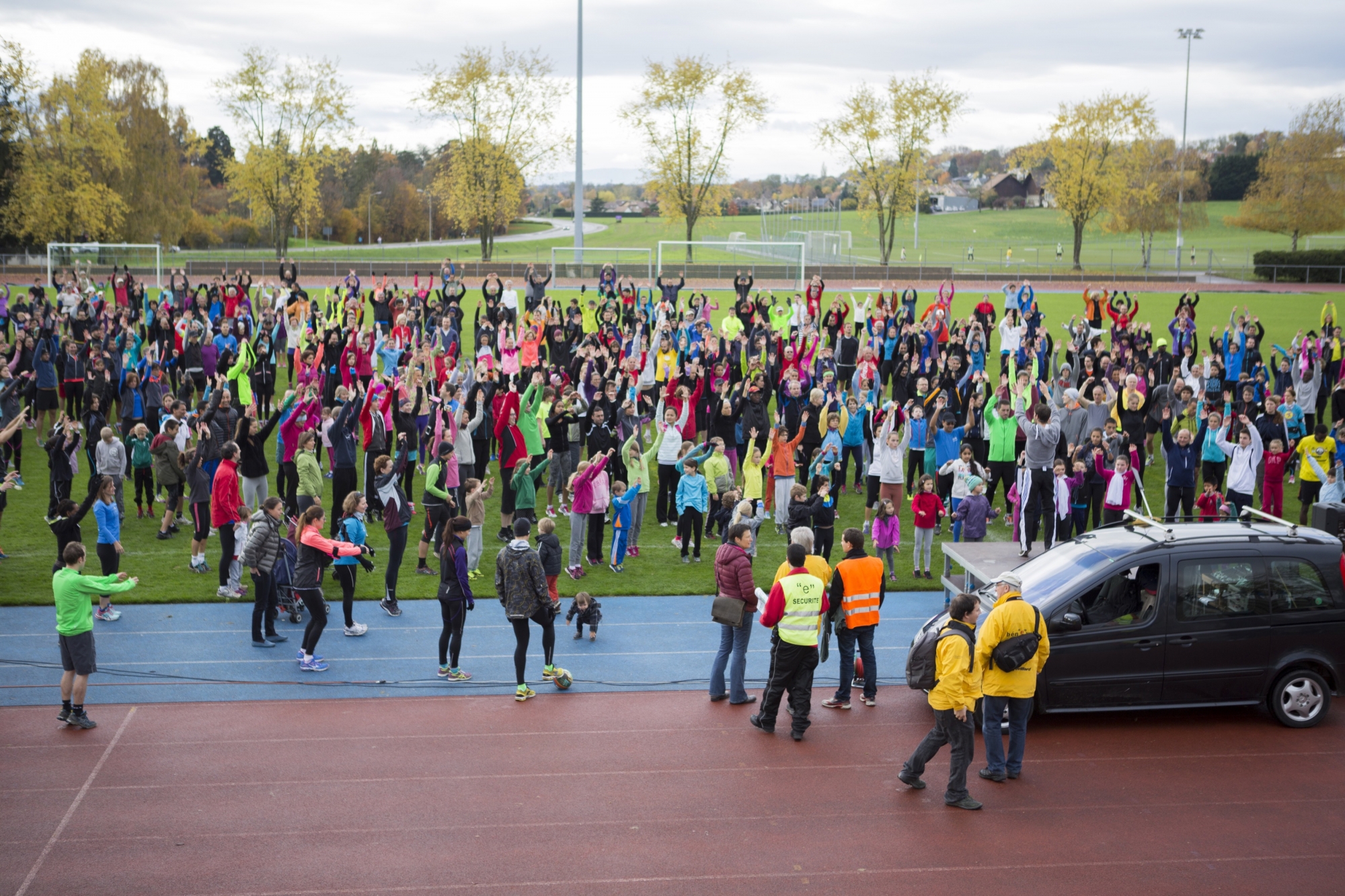 Nyon avait déjà proposé un entraînement populaire pour la course de l’Escalade au centre sportif de Colovray.