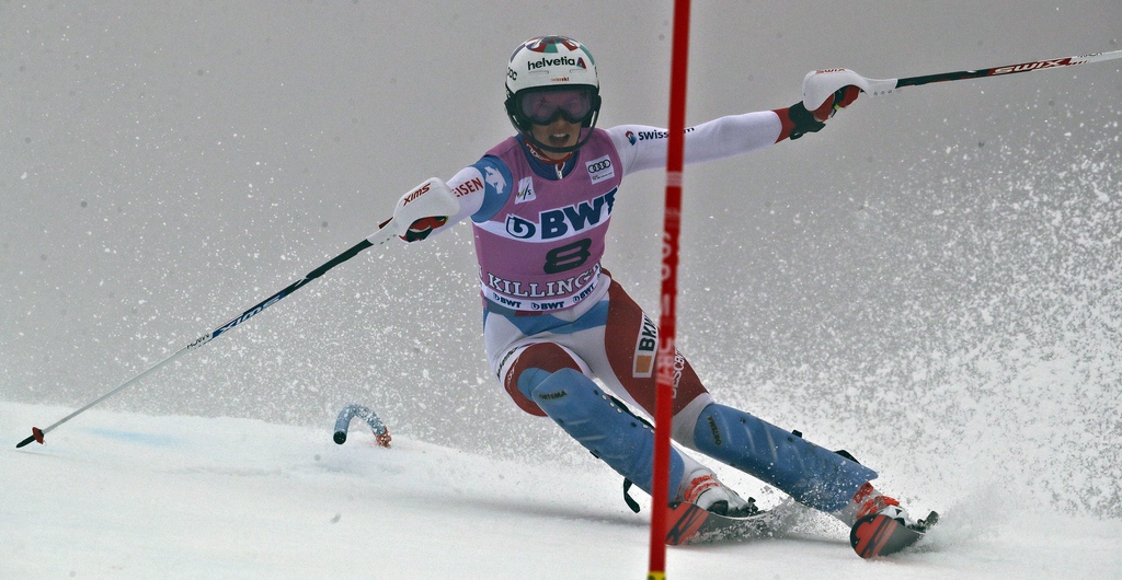 Michelle Gisin termine 5e, ce qui constitue son meilleur rang dans la discipline.